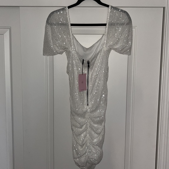 Hello Molly Frequent The Club Dress in White (size M) - Picture 3 of 5